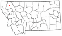 Location of Columbia Falls, Montana