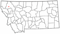 Location of Kalispell, Montana