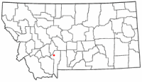 Location of Manhattan, Montana