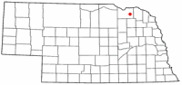 Location of Bloomfield, Nebraska