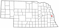 Location of Elkhorn, Nebraska