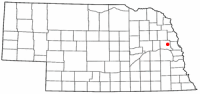 Location of Hooper, Nebraska