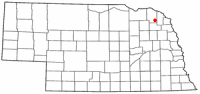 Location of Laurel, Nebraska