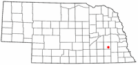 Location of Milford, Nebraska