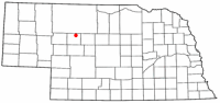 Location of Mullen, Nebraska