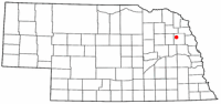 Location of Wisner, Nebraska