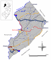 Map of Belvidere in Warren County
