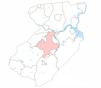 Location of East Brunswick Township in Middlesex County.