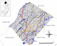 Map of Newton in Sussex County