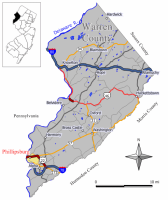 Map of Phillipsburg in Warren County