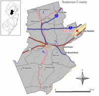 Census Bureau map of Watchung, New Jersey