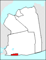 Map of Nassau County, New York,highlighting Long Beach