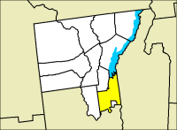 Location of Queensbury within Warren County
