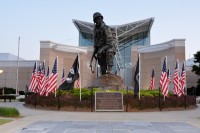 Iron Mike statue in front of the Airborne & Special Operations Museum, Downtown Fayetteville