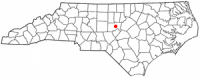 Location of Pittsboro, North Carolina
