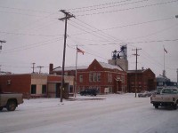 Downtown Enderlin: post office, history center, city hall