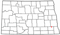 Location of Enderlin, North Dakota