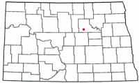Location of Maddock, North Dakota