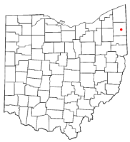 Location of Cortland in Ohio