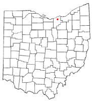 Location of Elyria, Ohio