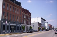 Downtown Fremont, Ohio on South Front Street.