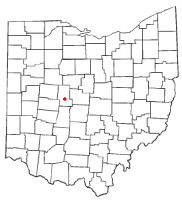Location of Marysville, Ohio