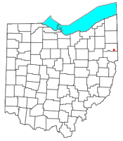 Location of North Lima, Ohio