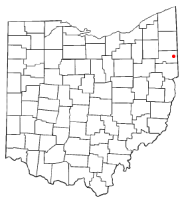 Location of Poland, Ohio