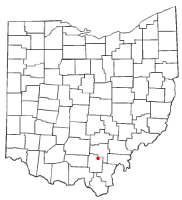 Location of Wellston, Ohio
