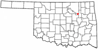 Location of Sand Springs in Oklahoma.