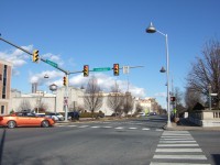 Downtown Hershey at the intersection of Chocolate and Cocoa Avenues