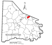 Location of McMurray in Washington County
