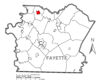 Location of Perryopolis in Fayette County