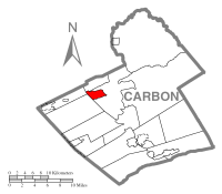 Location of Weatherly in Carbon County