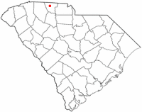 Location of Gaffney, South Carolina