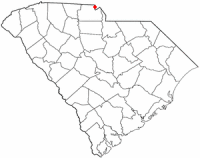 Location of Lake Wylie, South Carolina