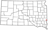 Location of Brandon, South Dakota