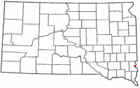 Location of Canton, South Dakota