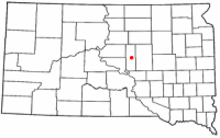 Location of Highmore, South Dakota