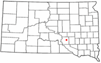 Location of Kimball, South Dakota