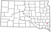 Location of Lennox, South Dakota
