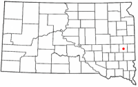 Location of Madison, South Dakota