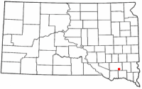 Location of Menno, South Dakota