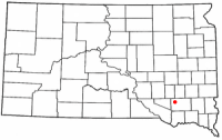 Location of Parkston, South Dakota