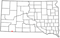 Location of Pine Ridge, South Dakota