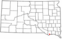 Location of Springfield, South Dakota