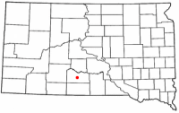 Location of White River, South Dakota