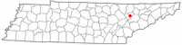Location of Clinton, Tennessee