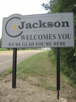 Location of Jackson, Tennessee
