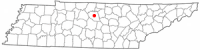 Location of Lebanon, Tennessee
